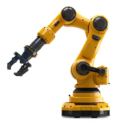 Ein Roboterarm aus einer industriellen Fertigungsanlage.